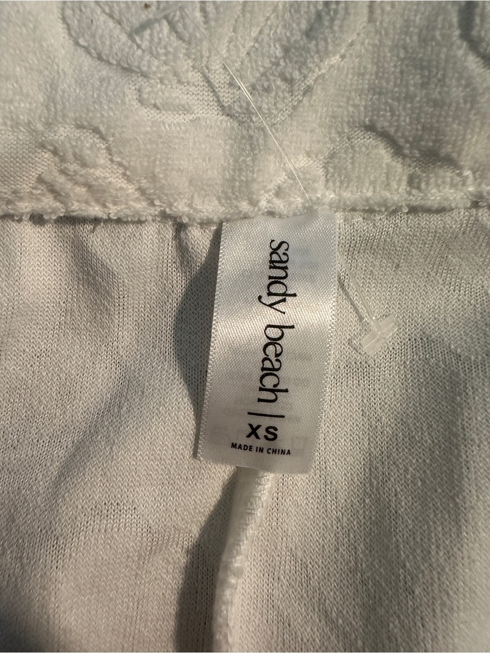 NWT Sandy Beach Womens White Seashell Terry Cloth Romper Extra Small - Picture 6 of 8